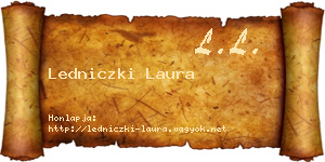Ledniczki Laura névjegykártya