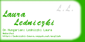 laura ledniczki business card